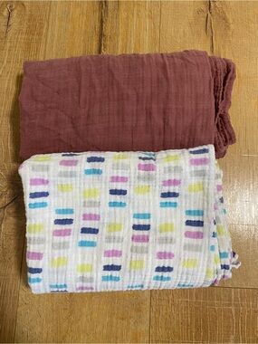 Soft Muslin Swaddle Set - Plum & Multi-Color